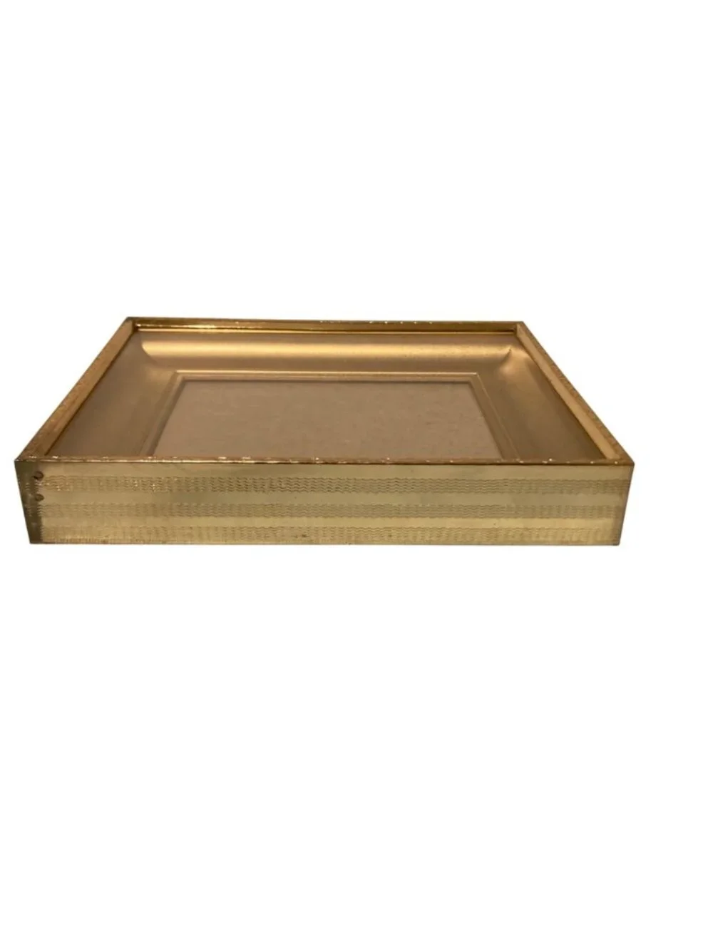 Gold-Toned Small Miniature Picture Frame With Decorative Edges